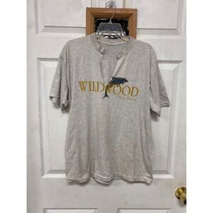 Vintage Wildwood New Jersey Dolphin Graphic T-Shirt Women's Large Gray Top